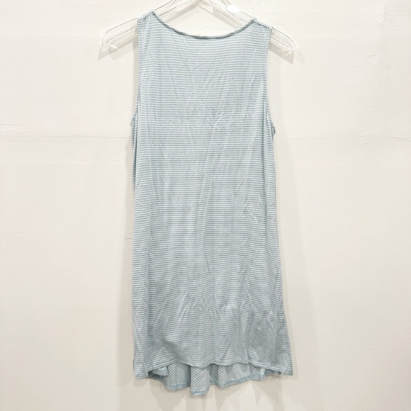 Lazy Sundays Striped Blue White Dress Sleeveless Made in USA Large - Picture 2 of 5